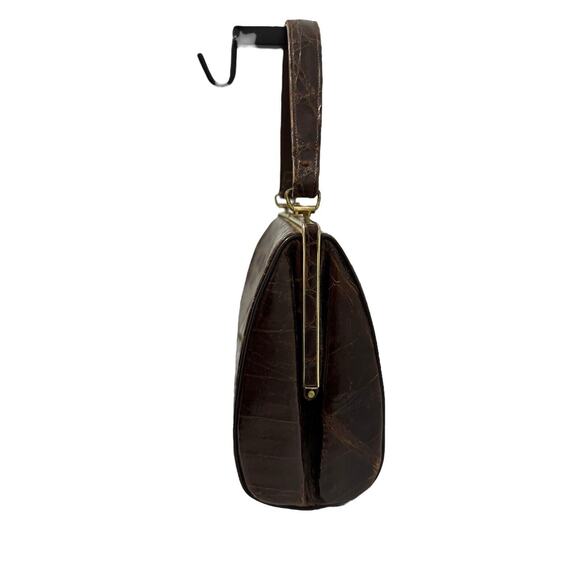 Vintage Mid-Century Mayer Newman New York Genuine Alligator Clutch Purse Handbag - Picture 3 of 8